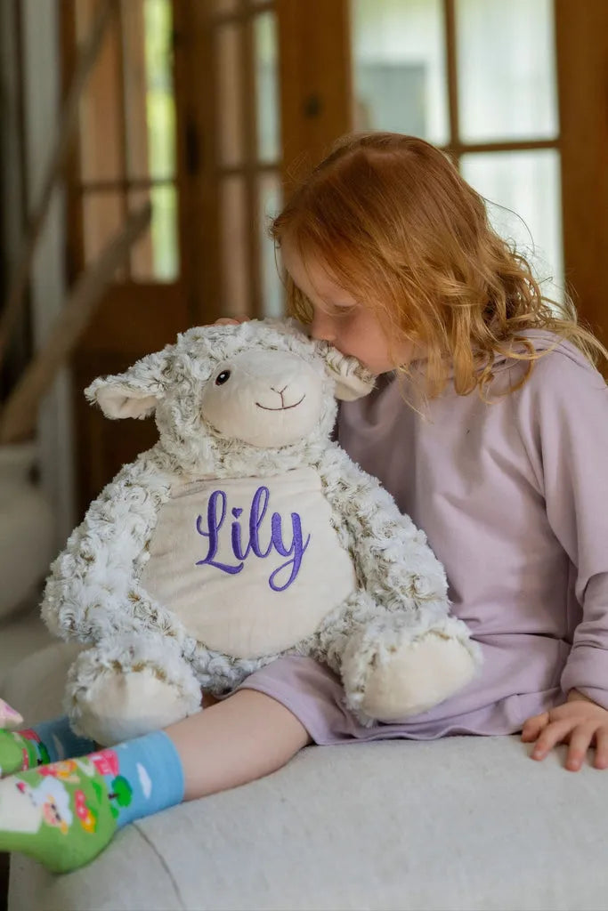 Personalized Plush Lamb Toy - Cream image 1