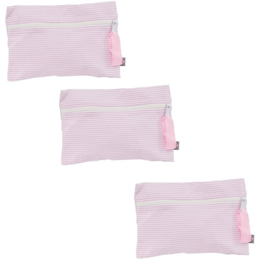 Pink Seersucker Personalized Cosmo Bag image 1