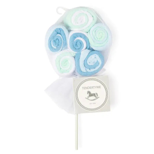 Washcloth Lollipop Set, Blue