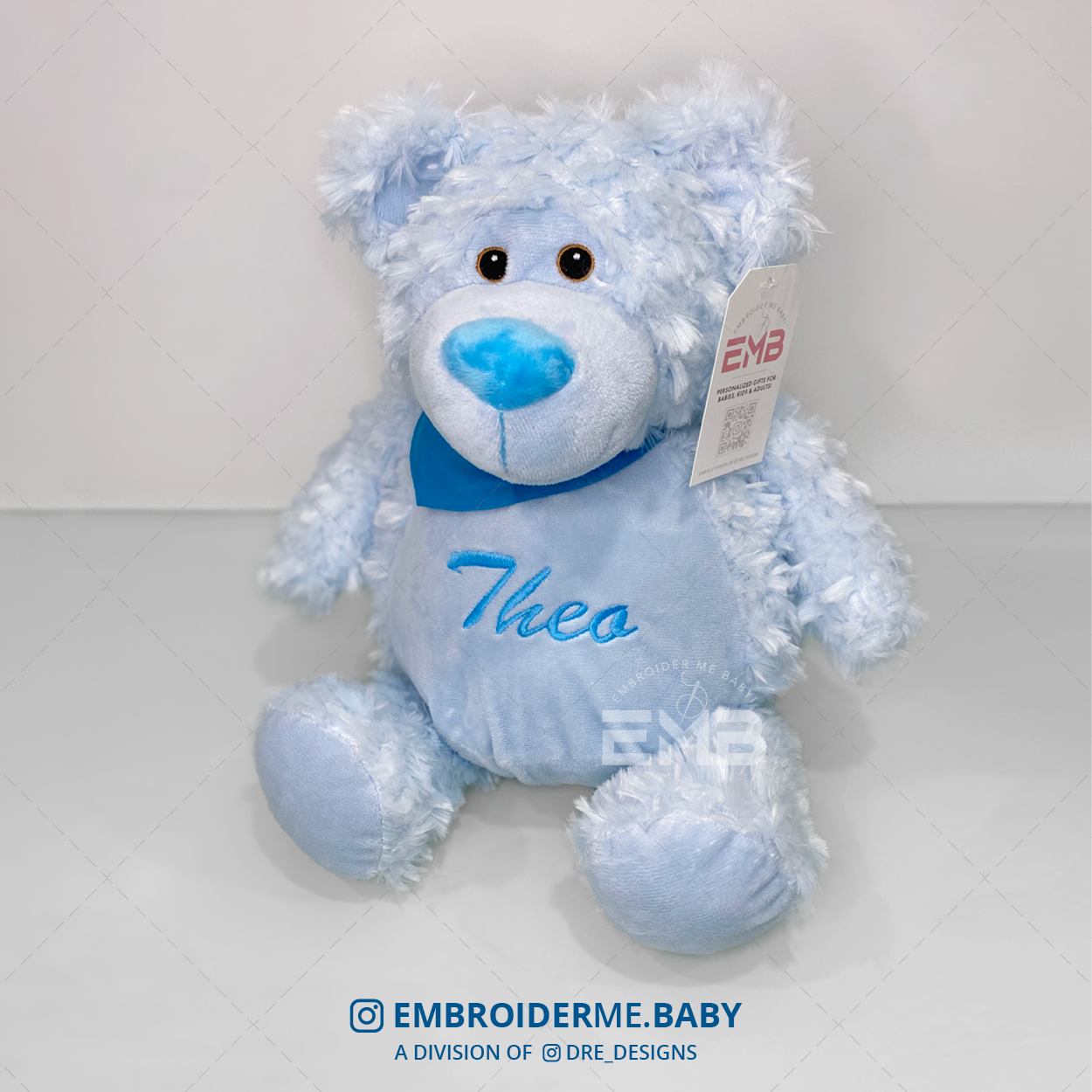 Personalized Plush Bear - Blue image 0