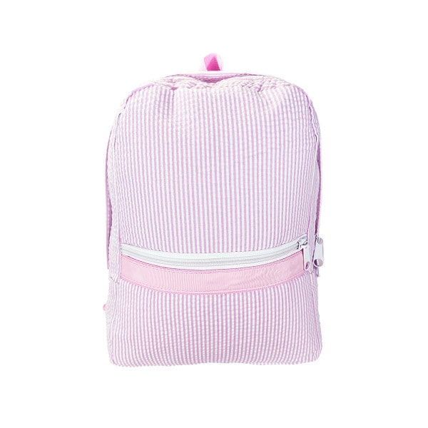 Personalized Pink Seersucker Toddler Backpack image 1