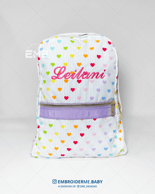 Personalized Toddler Backpack - Tiny Hearts image 1