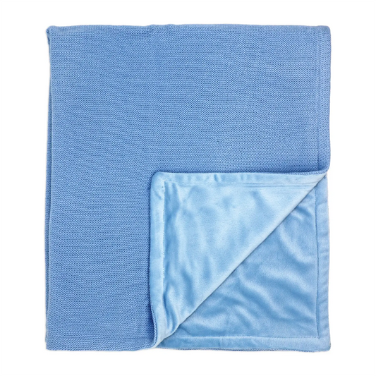 Personalized Mink Baby Blanket - Blue image 0