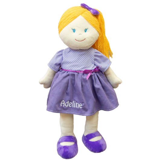 Personalized Plush Doll - Purple
