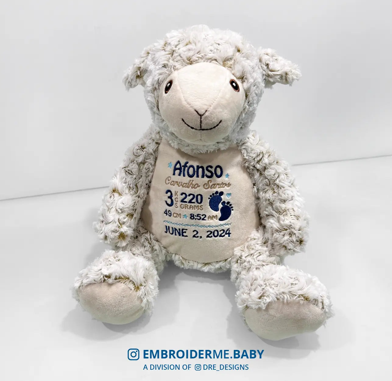 Personalized Plush Lamb Toy - Cream image 0