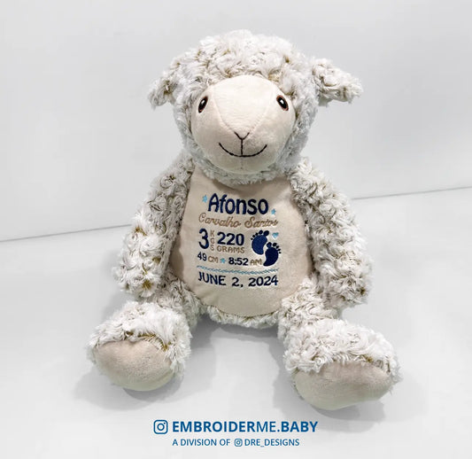 Personalized Plush Lamb Toy - Cream image 0