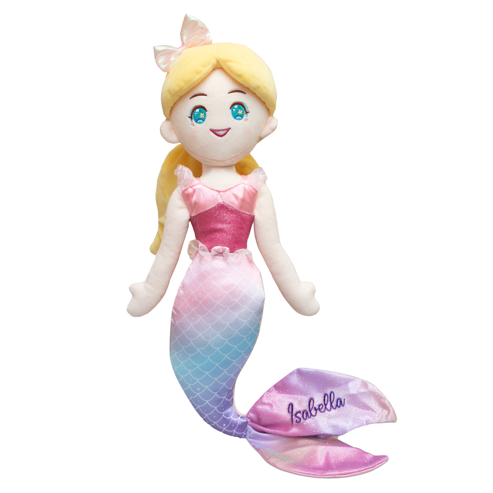 Personalized Mermaid Doll - Pink image 0