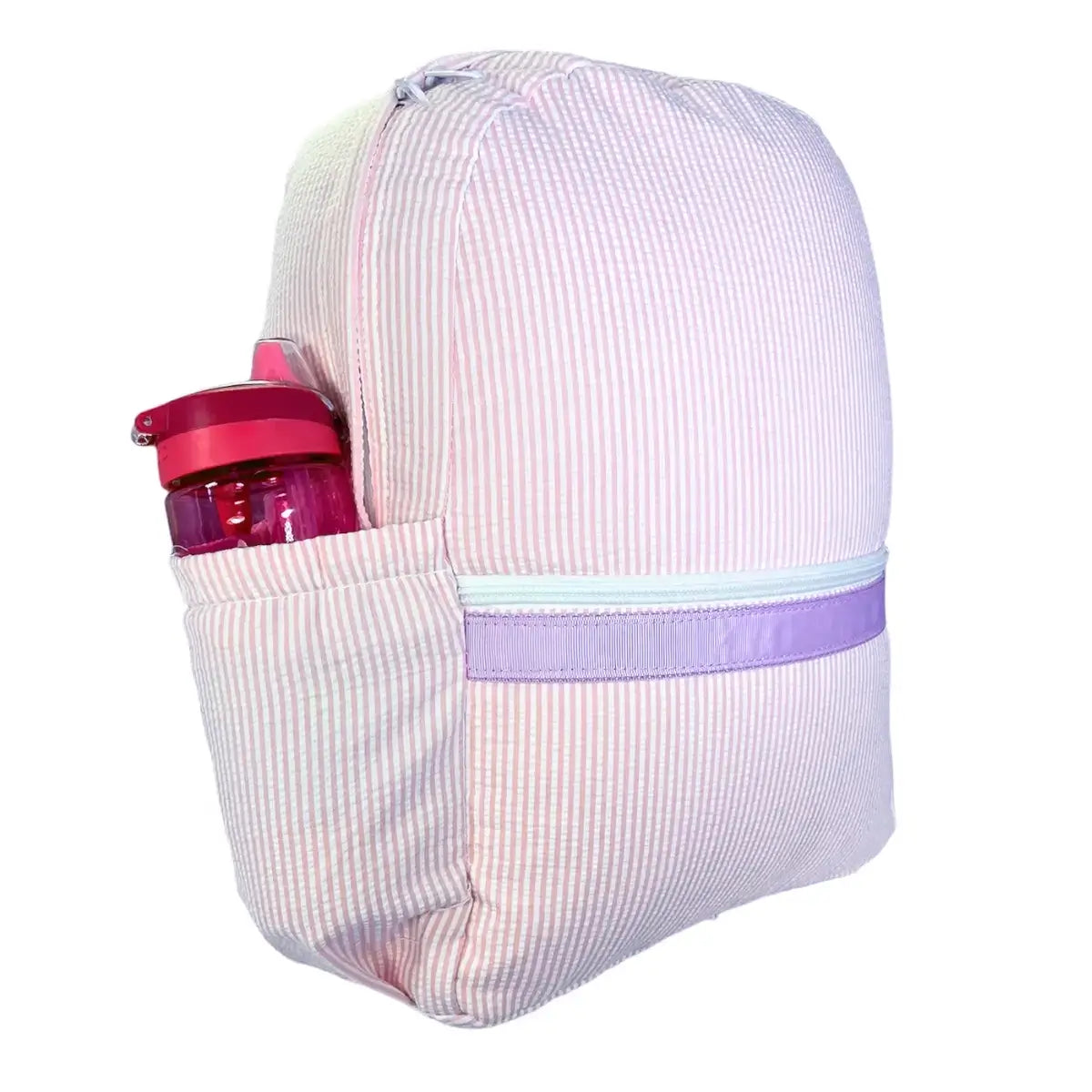 Personalized Princess Seersucker Medium Backpack w/ Pockets image 1