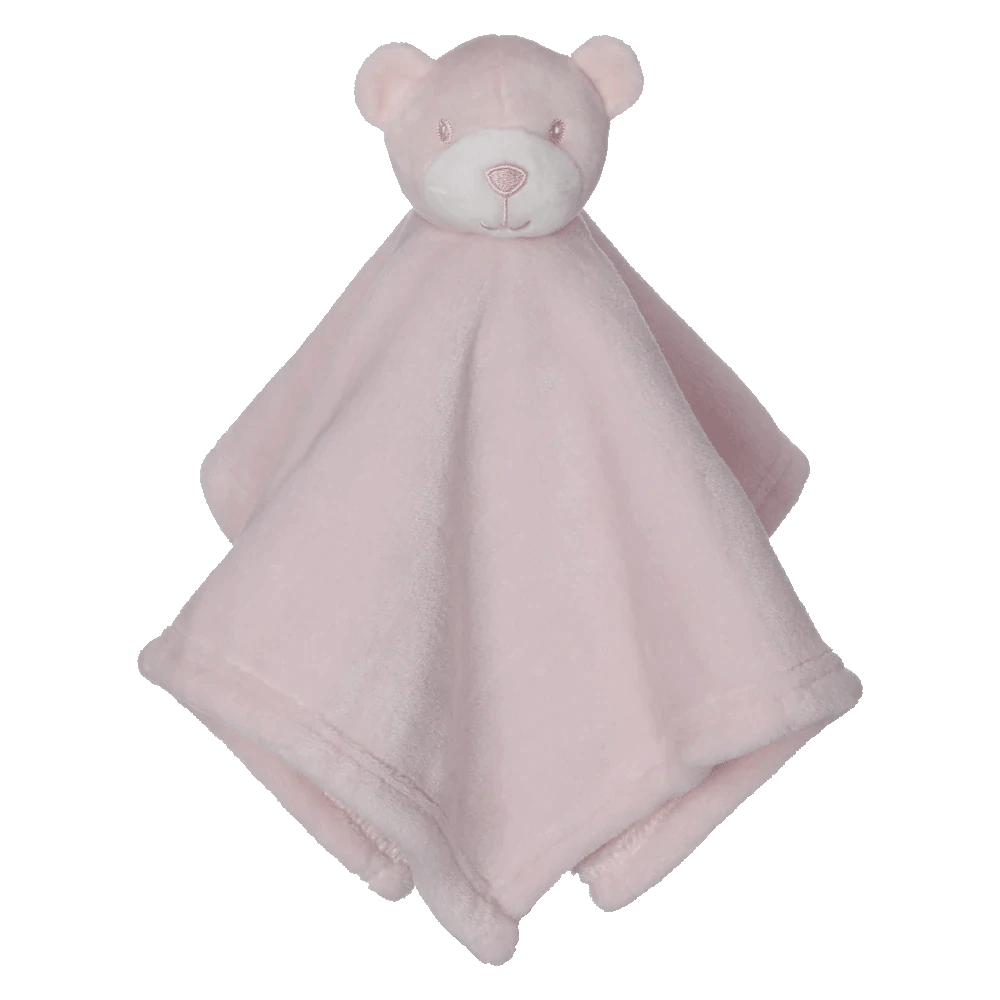 Embroidered Personalized Lovey - Pink Bear image 0