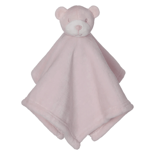 Embroidered Personalized Lovey - Pink Bear image 0