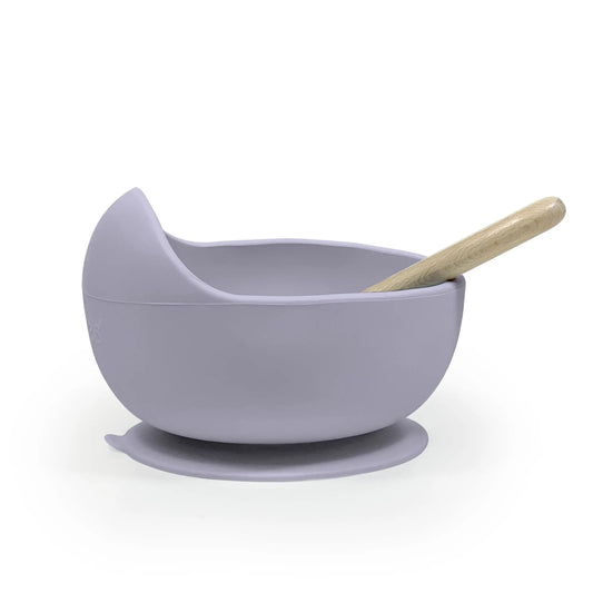 Personalized Baby Bowl and Spoon Set - Lilac image 2
