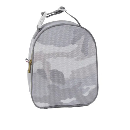 Personalized Grey Camo Seersucker Lunch Box image 0
