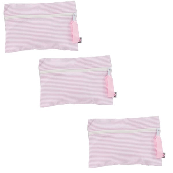 Pink Seersucker Personalized Cosmo Bag image 1