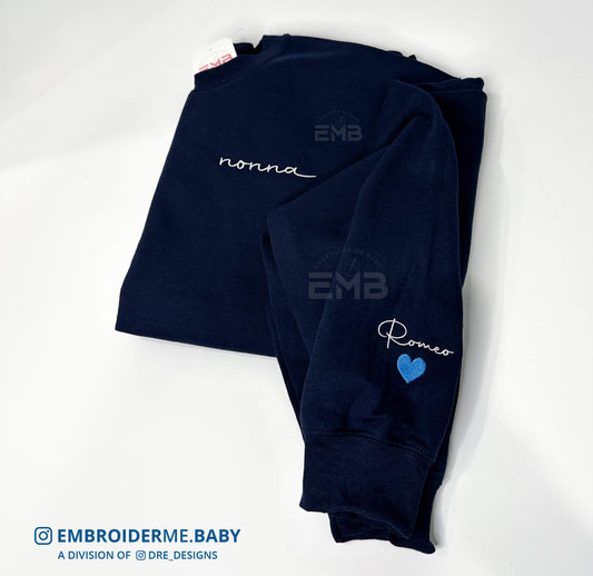 Embroidered Grandma, Nonna, Sweatshirt image 0