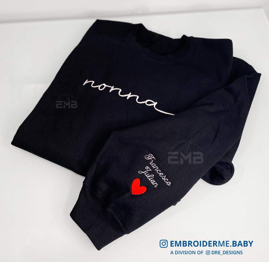 Embroidered Grandma, Nonna, Sweatshirt image 1