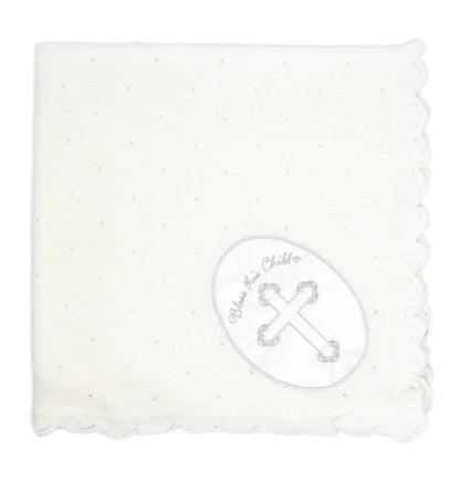 Bless This Child Baptism Blanket in Gift Box