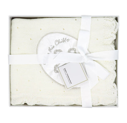 Bless This Child Baptism Blanket in Gift Box
