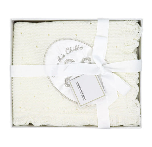 Bless This Child Baptism Blanket in Gift Box