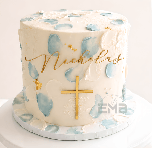 Acrylic Cross Cake Charm