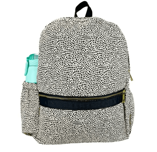 Personalized Medium Kids Backpack w/ Pocket - Cheetah Seersucker