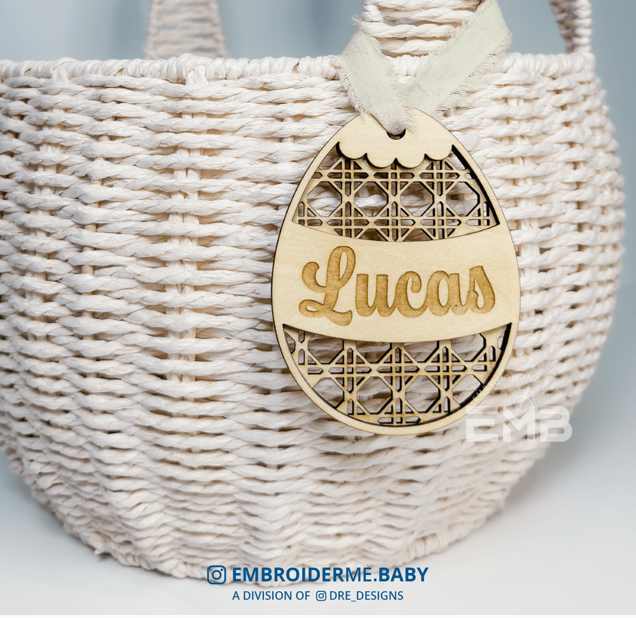 Personalized Wood Easter Basket Tag