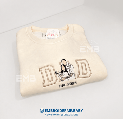Embroidered Photo Sweatshirt for Dad
