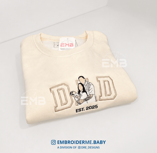 Embroidered Photo Sweatshirt for Dad