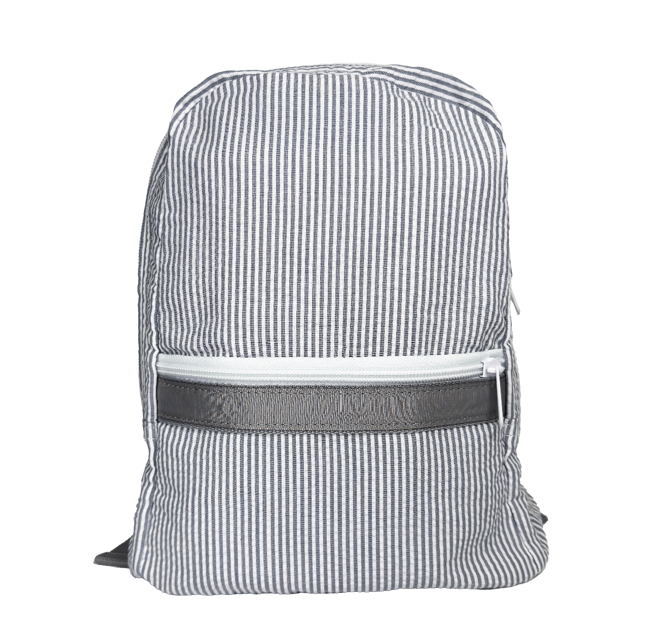 Personalized Seersucker Toddler Backpack - Grey