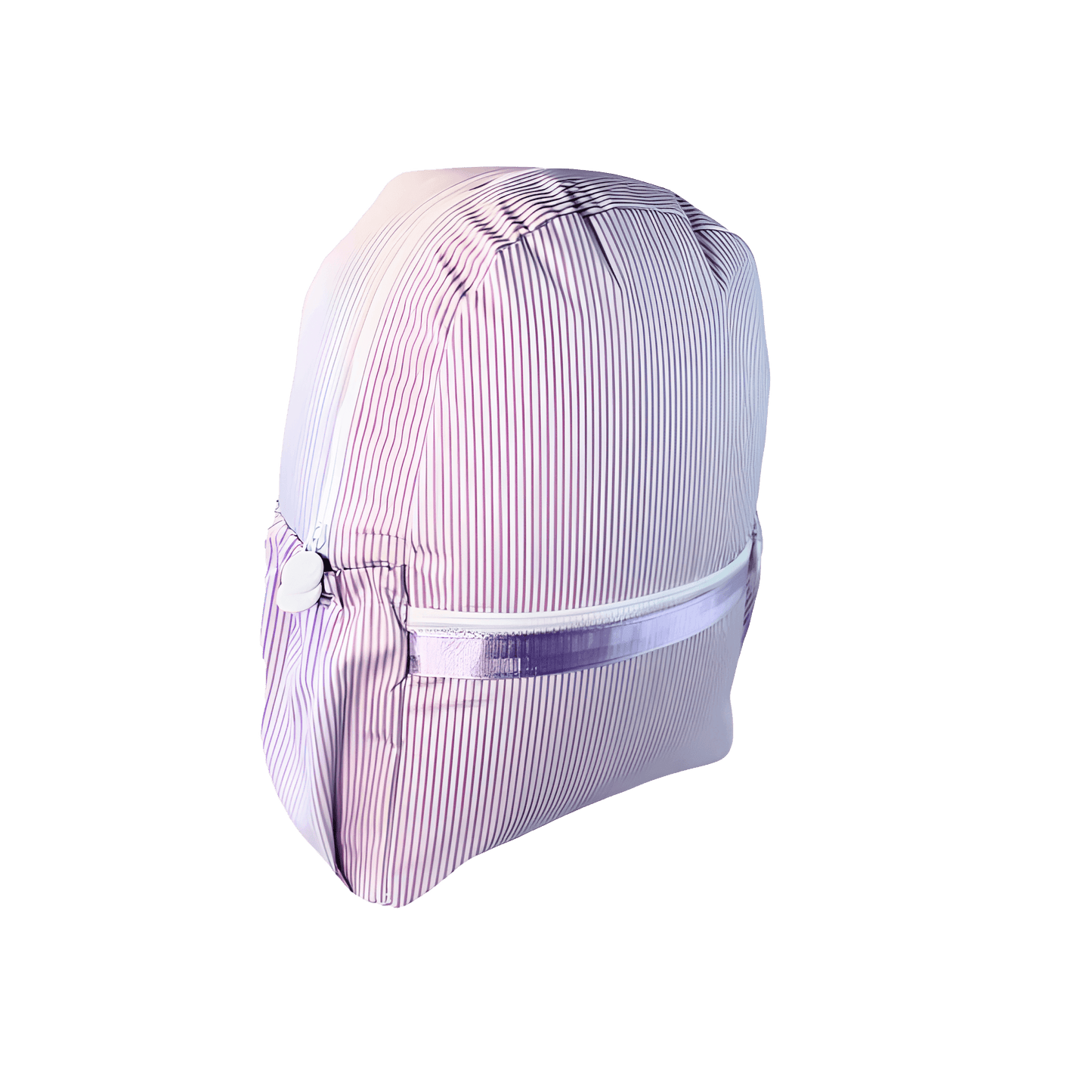 Personalized Lilac Preppy Stripe Medium Backpack w/ Pockets, Wipeable