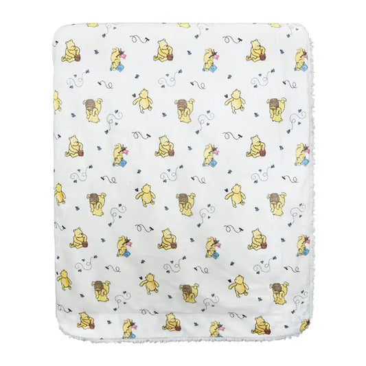 Personalized Classic Winnie the Pooh Baby Blanket