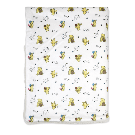 Personalized Classic Winnie the Pooh Baby Blanket