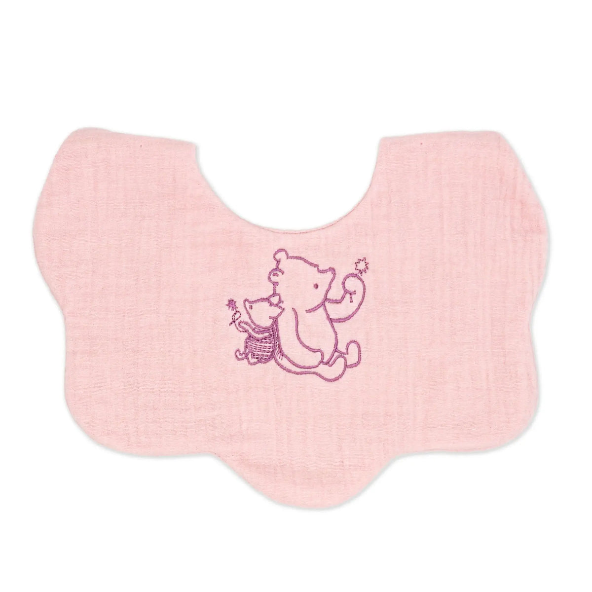 Pooh & Friends Pink Toile Bib & Headband Set