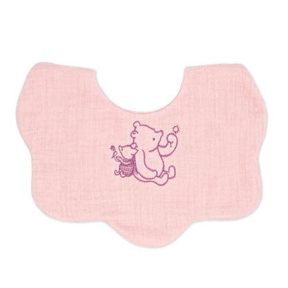 Pooh & Friends Pink Toile Bib & Headband Set