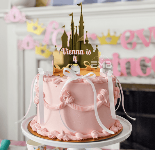 Personalized Princess Castle Cake Topper