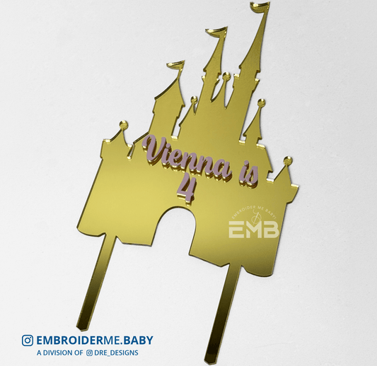Personalized Princess Castle Cake Topper
