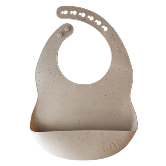 SILIBIB Silicone Bib, Toasted Almond