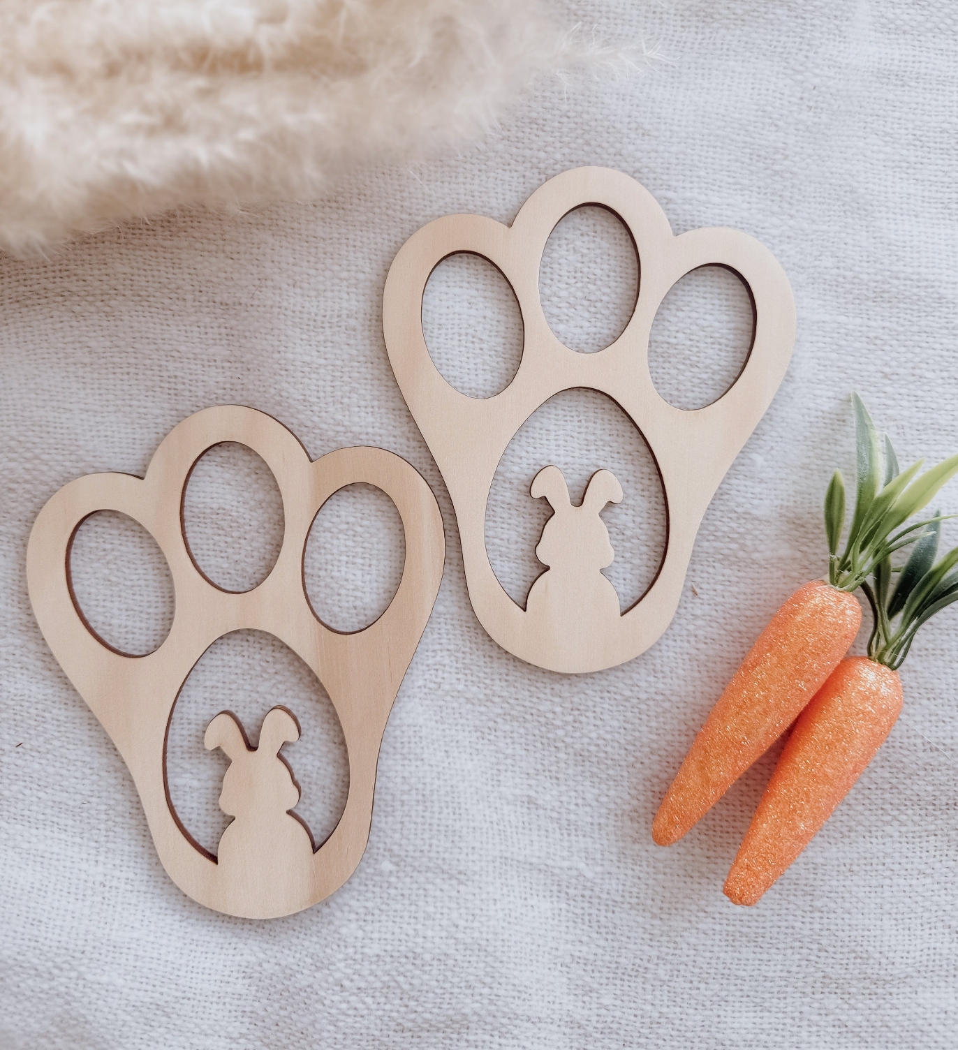 Easter Bunny Footprint Stencils