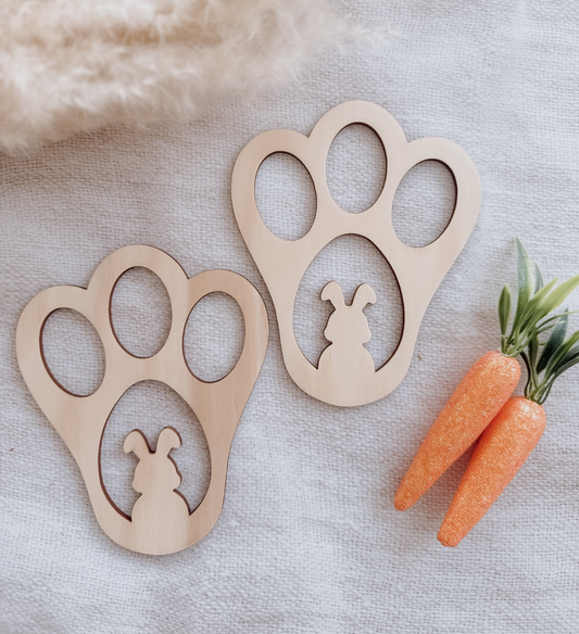 Easter Bunny Footprint Stencils