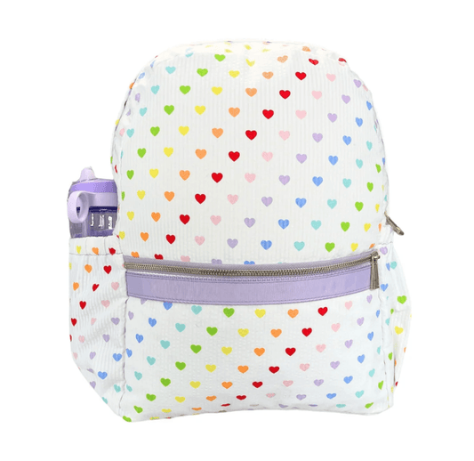 Personalized Medium Kids Backpack w/ Pocket - TinyHearts