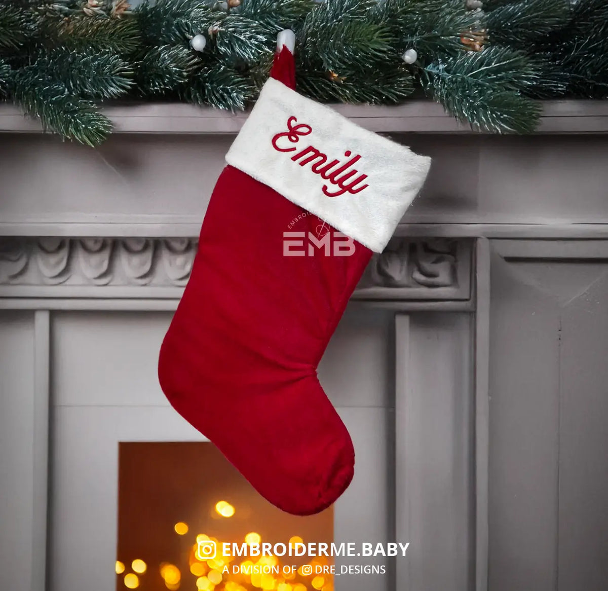 Personalized Embroidered Christmas Stocking image 0