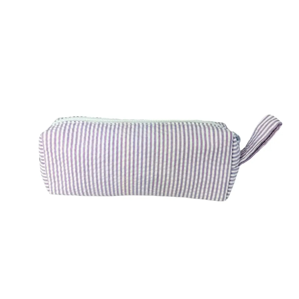 Personalized Lilac Seersucker Mini Baguette image 0