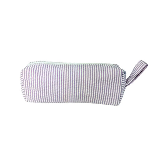 Personalized Lilac Seersucker Mini Baguette image 0