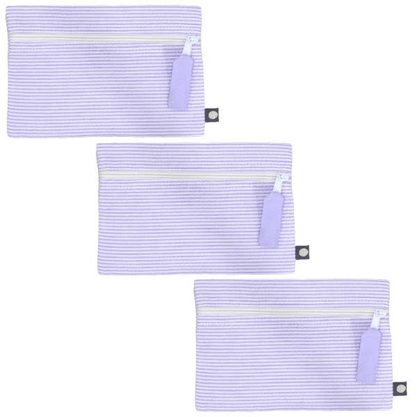 Lilac Seersucker Personalized Cosmo Bag image 0