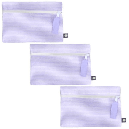 Lilac Seersucker Personalized Cosmo Bag image 0