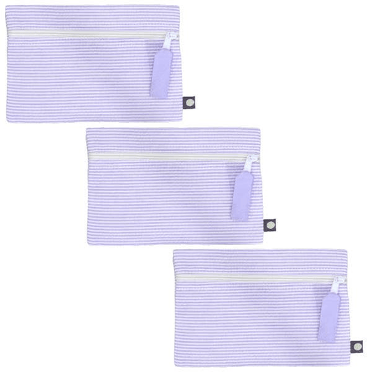 Lilac Seersucker Personalized Cosmo Bag image 0