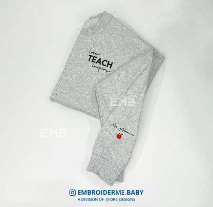 Love, Teach, Inspire Teacher Sweatshirt image 0