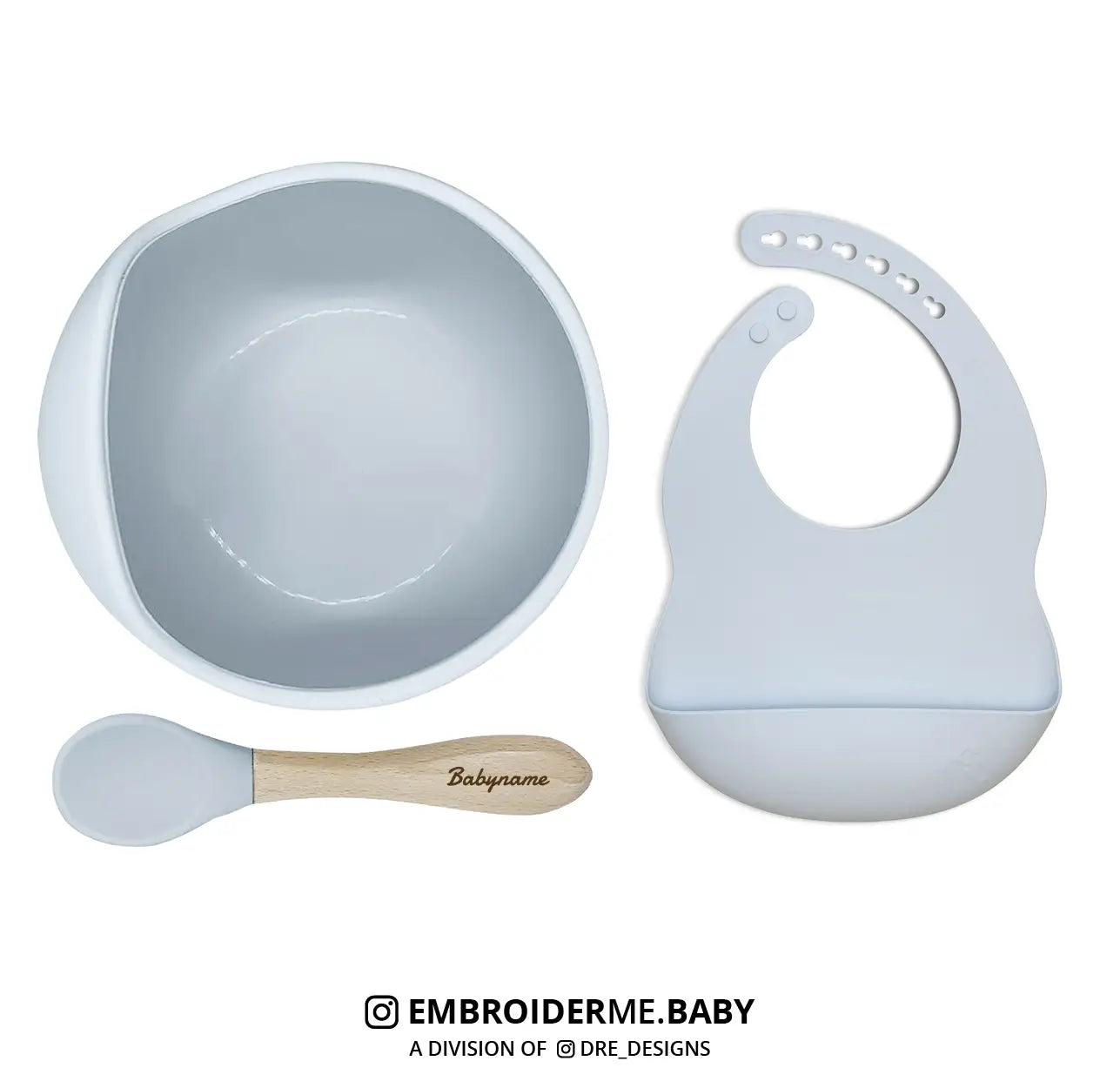 Personalized Baby Feeding Set - Blue image 0