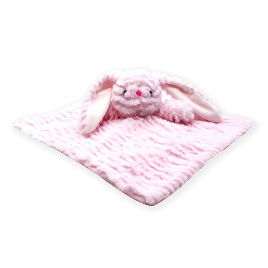 Personalized Embroidered Lovey - Pink Bunny image 1