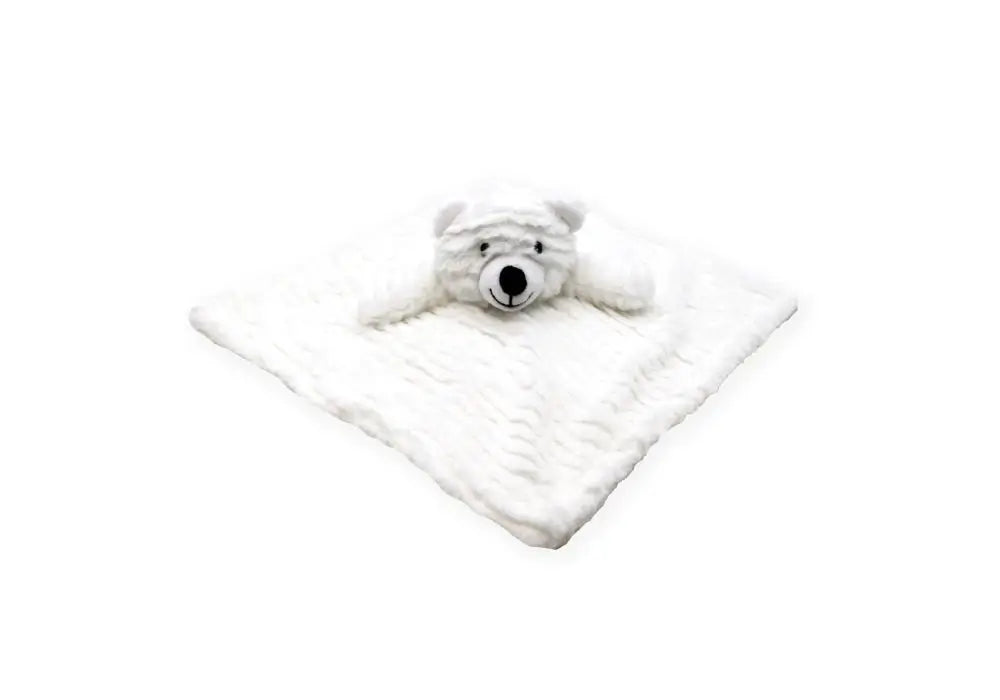 Embroidered Personalized Lovey -  White Bear image 2