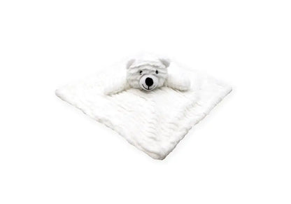 Embroidered Personalized Lovey -  White Bear image 2